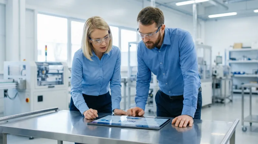 Engineers conducting a thorough material audit to determine facility design requirements.