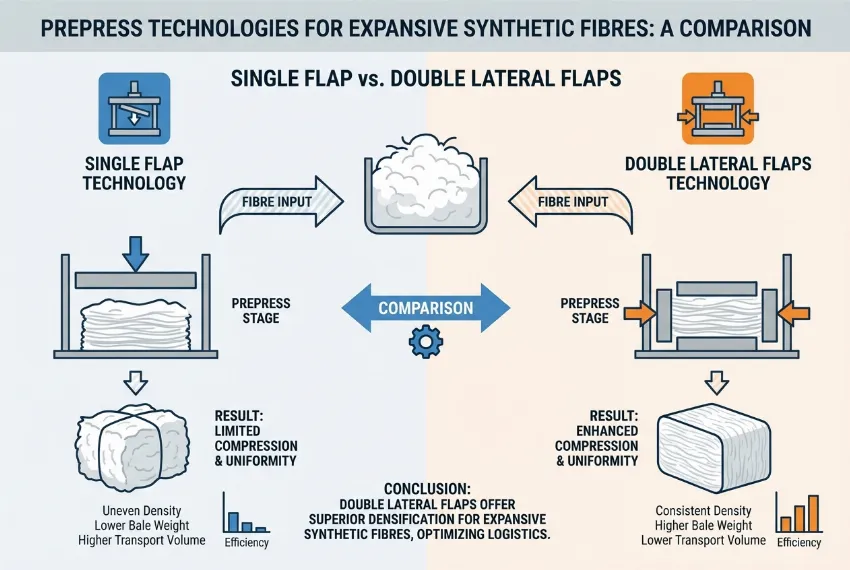 Infographic comparing single flap and double lateral flaps prepress technologies
