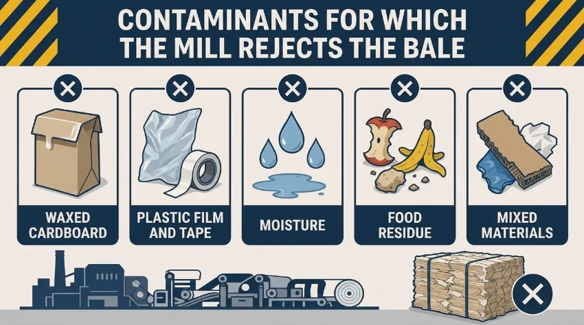 Most common reasons for rejecting or discounting bales
